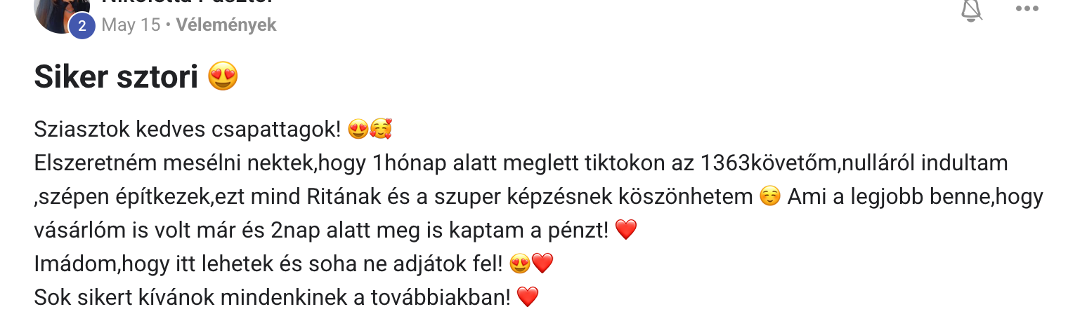 Magyar tanítvány eredménye — Nikoletta